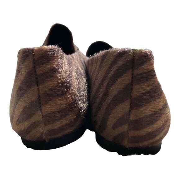 NWT Comfort Plus Animal Print Stripe Pointed Toe Ballet Flat Shoes Size 7 - Picture 2 of 2